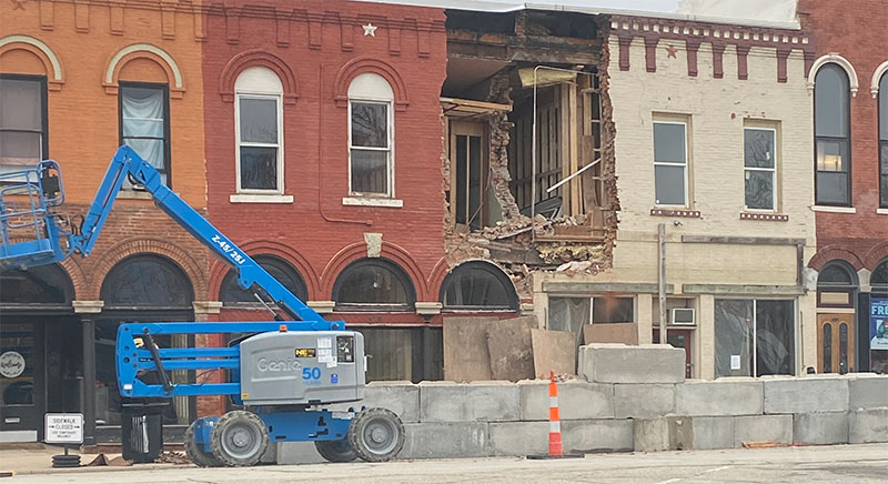 Hill Block during construction