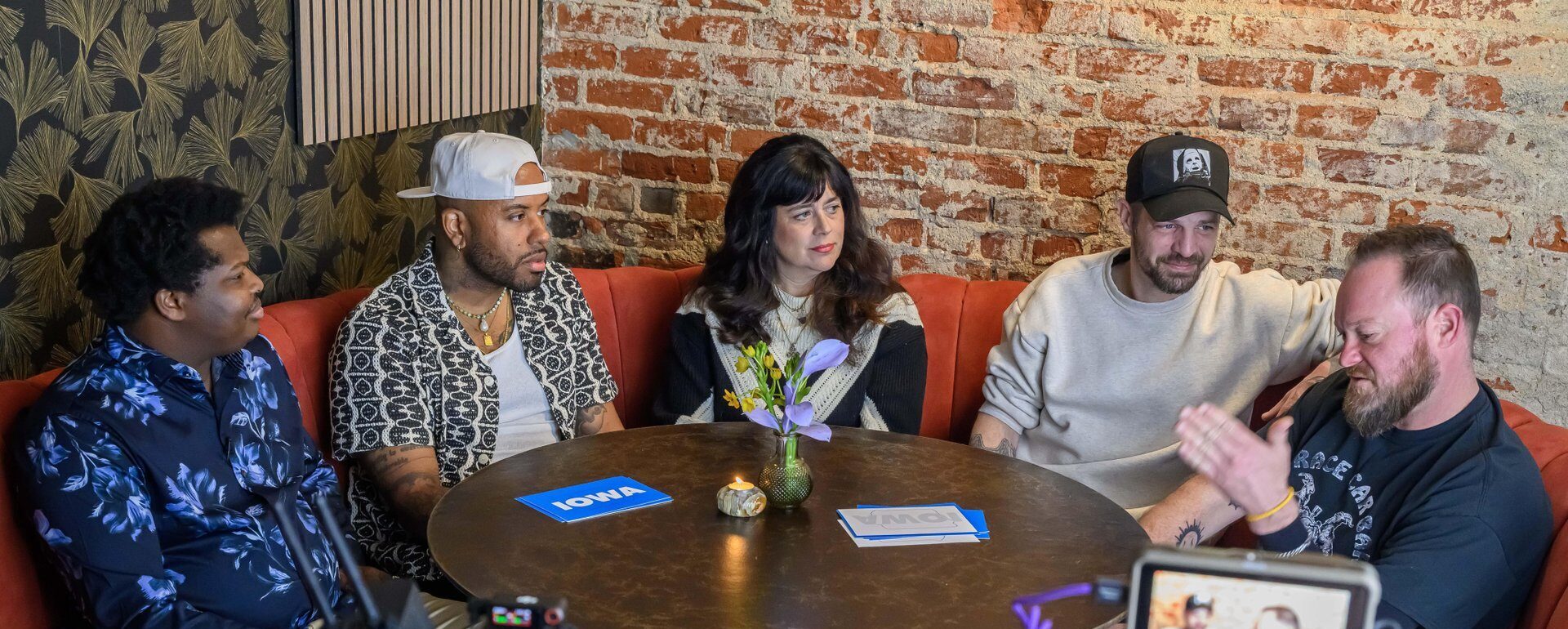Iowa's James Beard finalists sitting together at a table